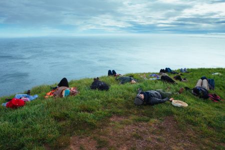 Lindsay Dobbin, Listening As Wayfinding: Magdalen Islands, 2016. Participatory Performance. Photo: Nigel Quinn.